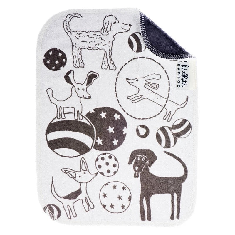 Bambuinen tiskirätti "Temppukoirat"