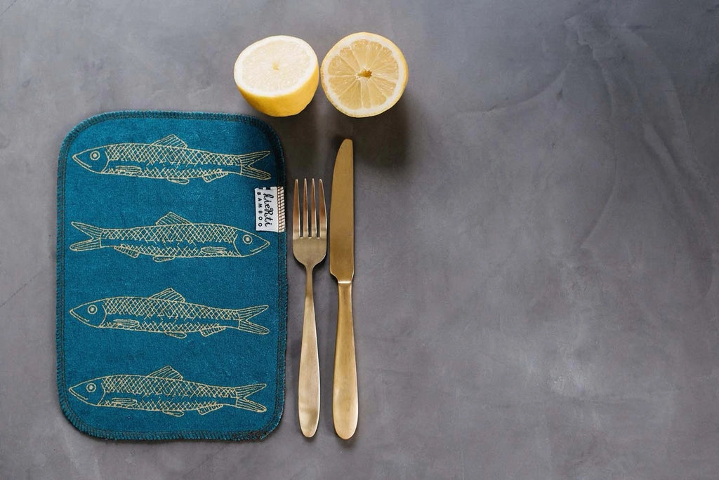 Bambuinen tiskirätti "Silakka" Kulta