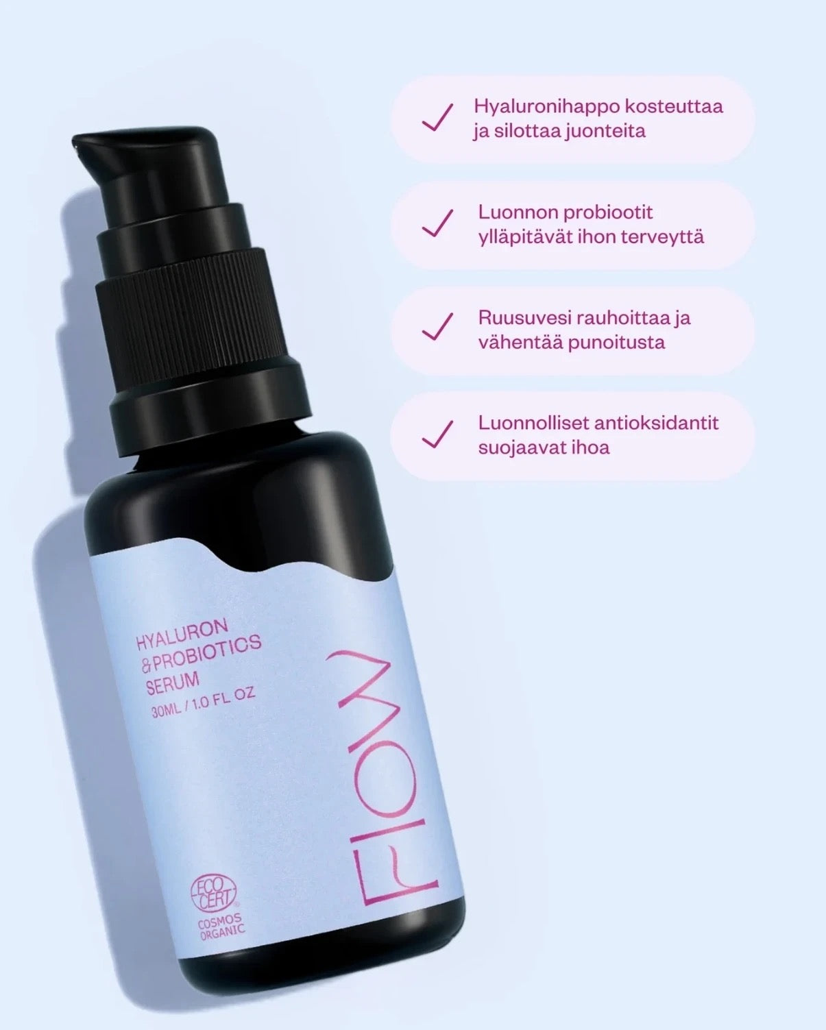 Hyaluron&Probiotics Serum, syväkosteuttava seerumi 30 ml