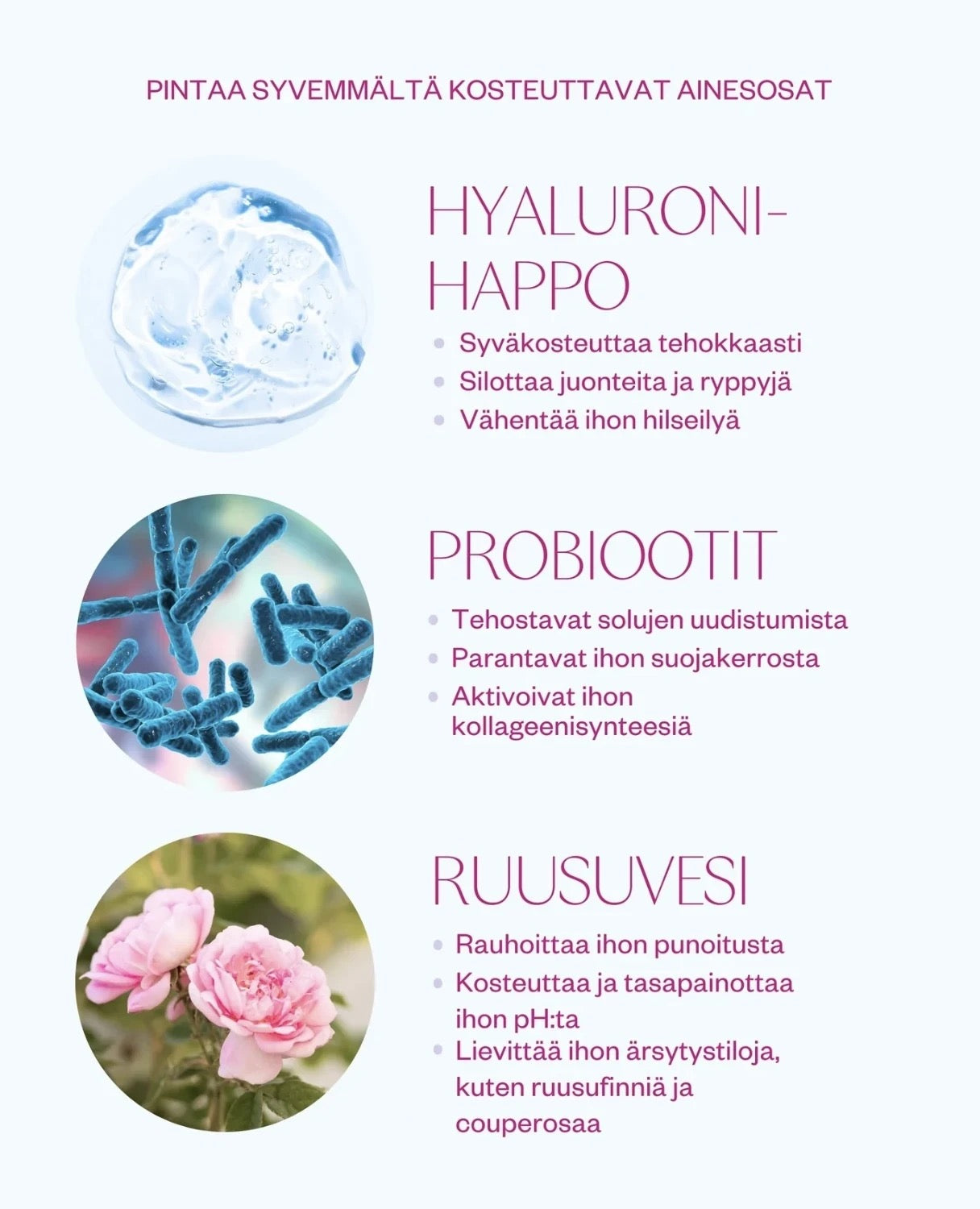 Hyaluron&Probiotics Serum, syväkosteuttava seerumi 30 ml