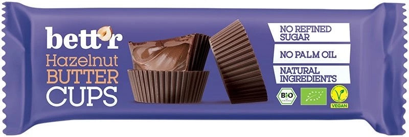 Suklaakuppi, hasselpähkinävoi 39 g, Bett'r