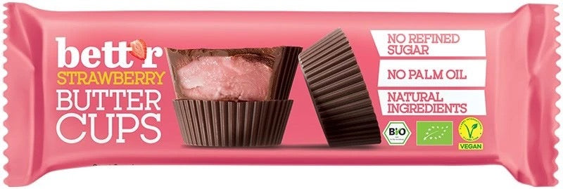 Suklaakuppi, mansikka 39 g, Bett'r